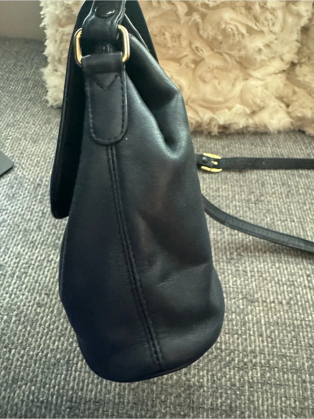 Etienne Aigner Vintage Midnight Blue Flap Shoulder Crossbody Bag